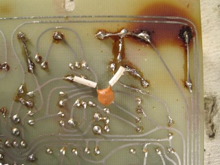 Synthi Power Supply Burn Marks